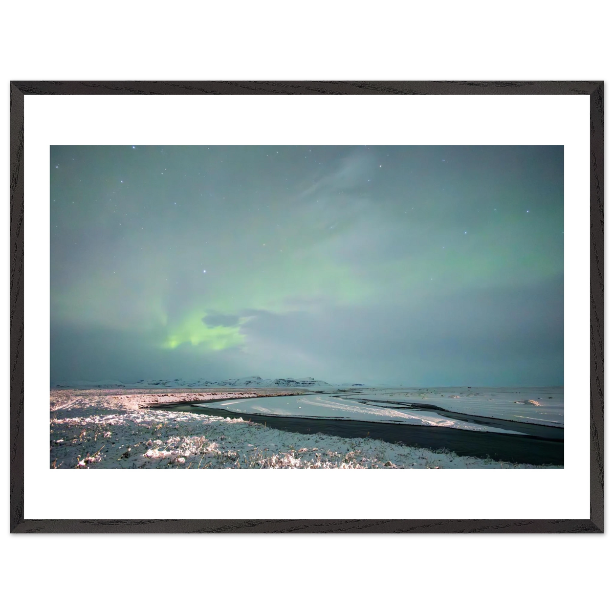 Iceland Northern Lights — Frozen Delta — framed or canvas wall art preview