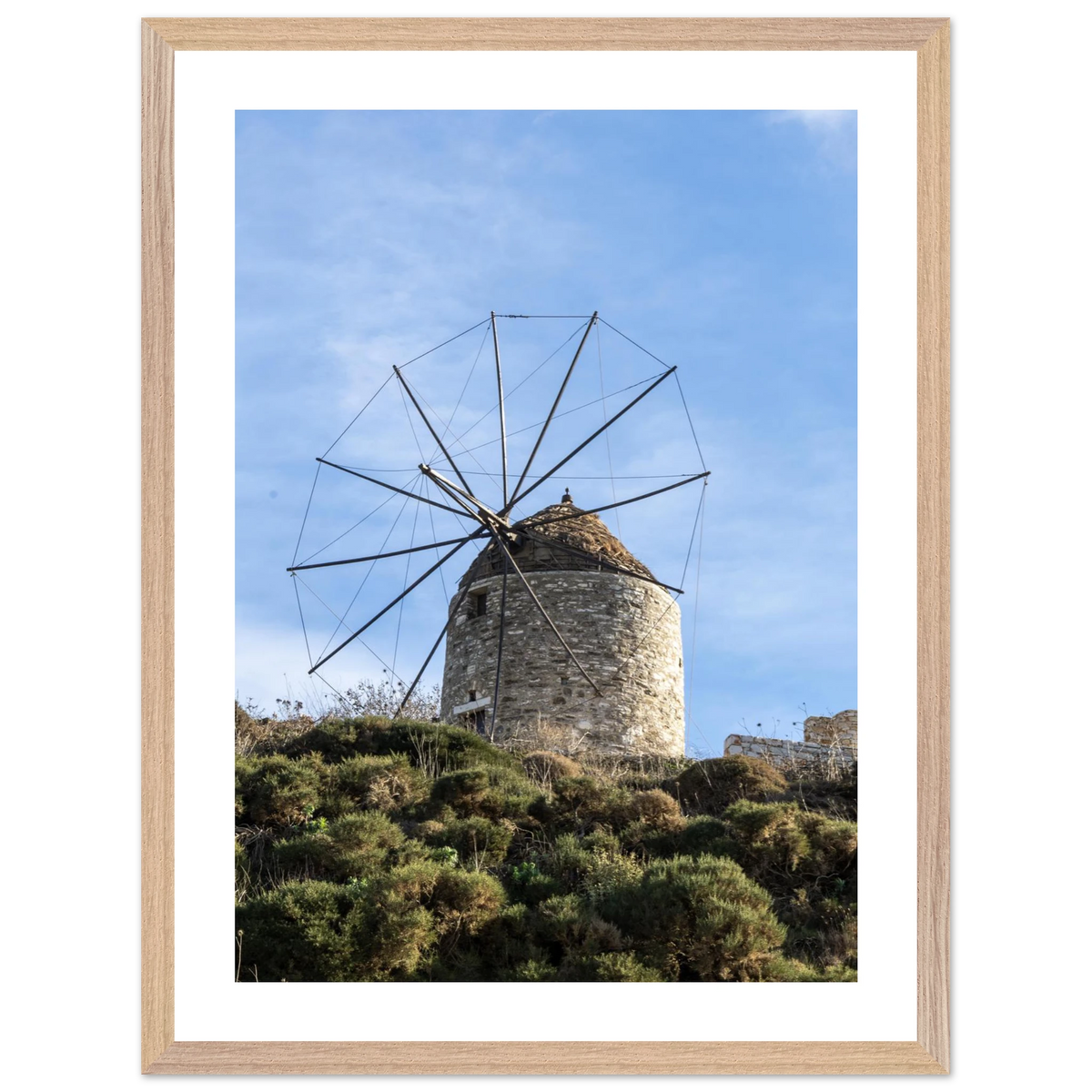 Aegean Windmill — framed or canvas wall art preview