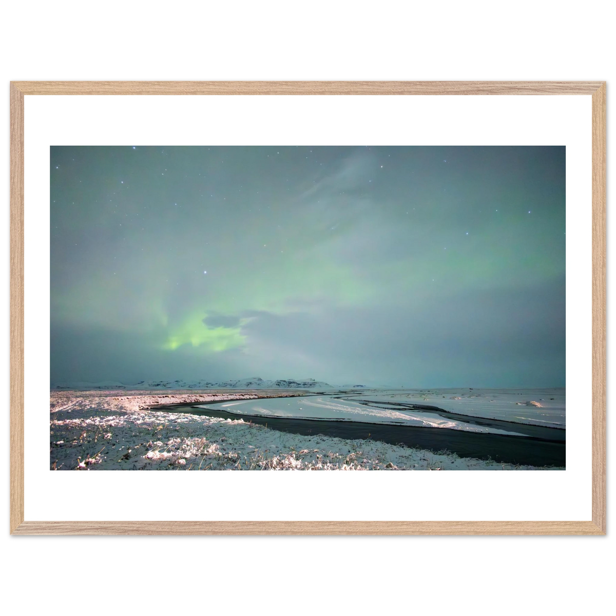 Iceland Northern Lights — Frozen Delta — framed or canvas wall art preview