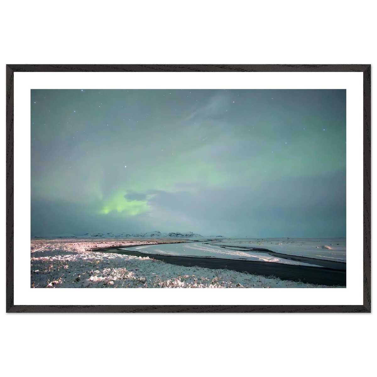 Iceland Northern Lights — Frozen Delta — framed or canvas wall art preview