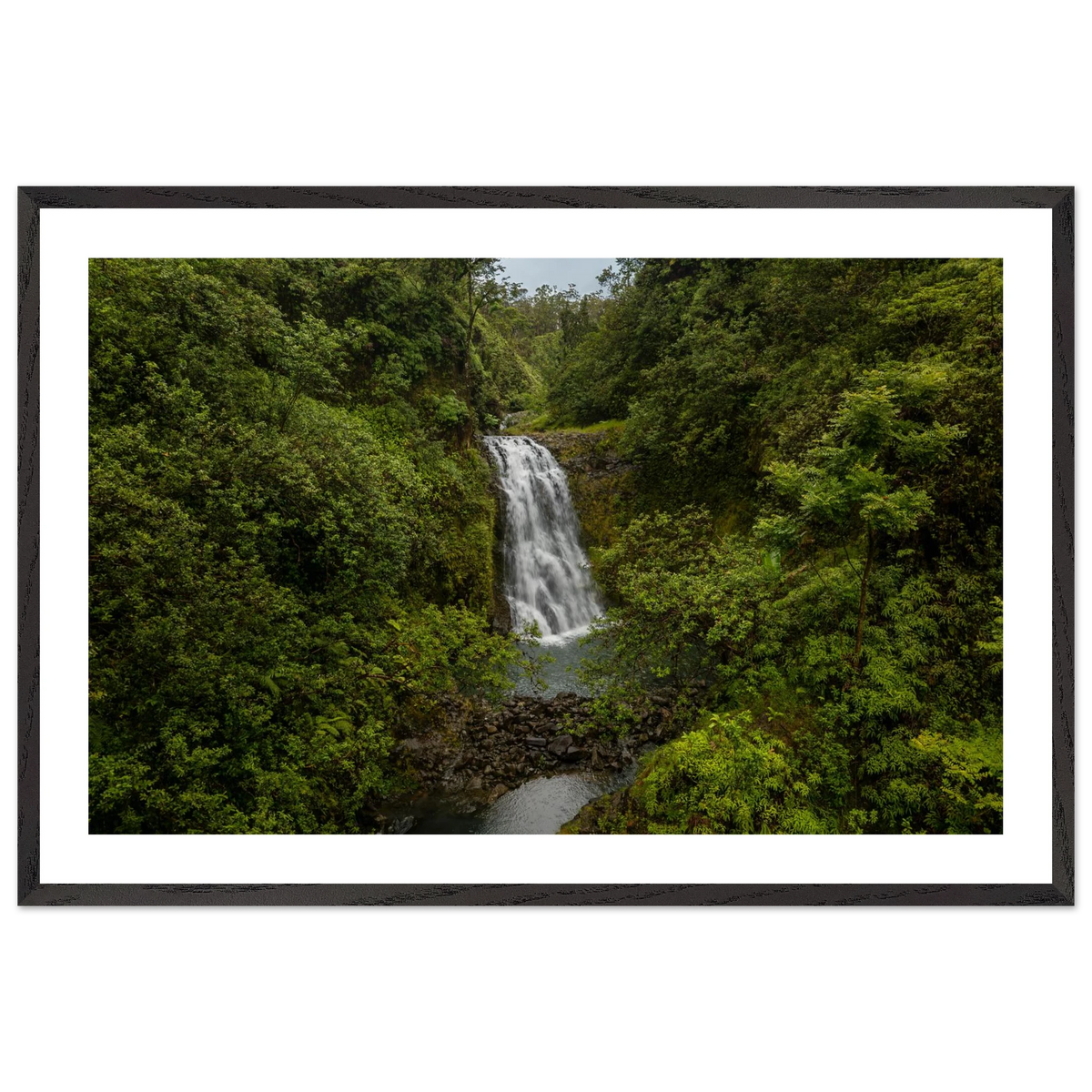 Tropical Falls — Emerald Cascade — framed or canvas wall art preview