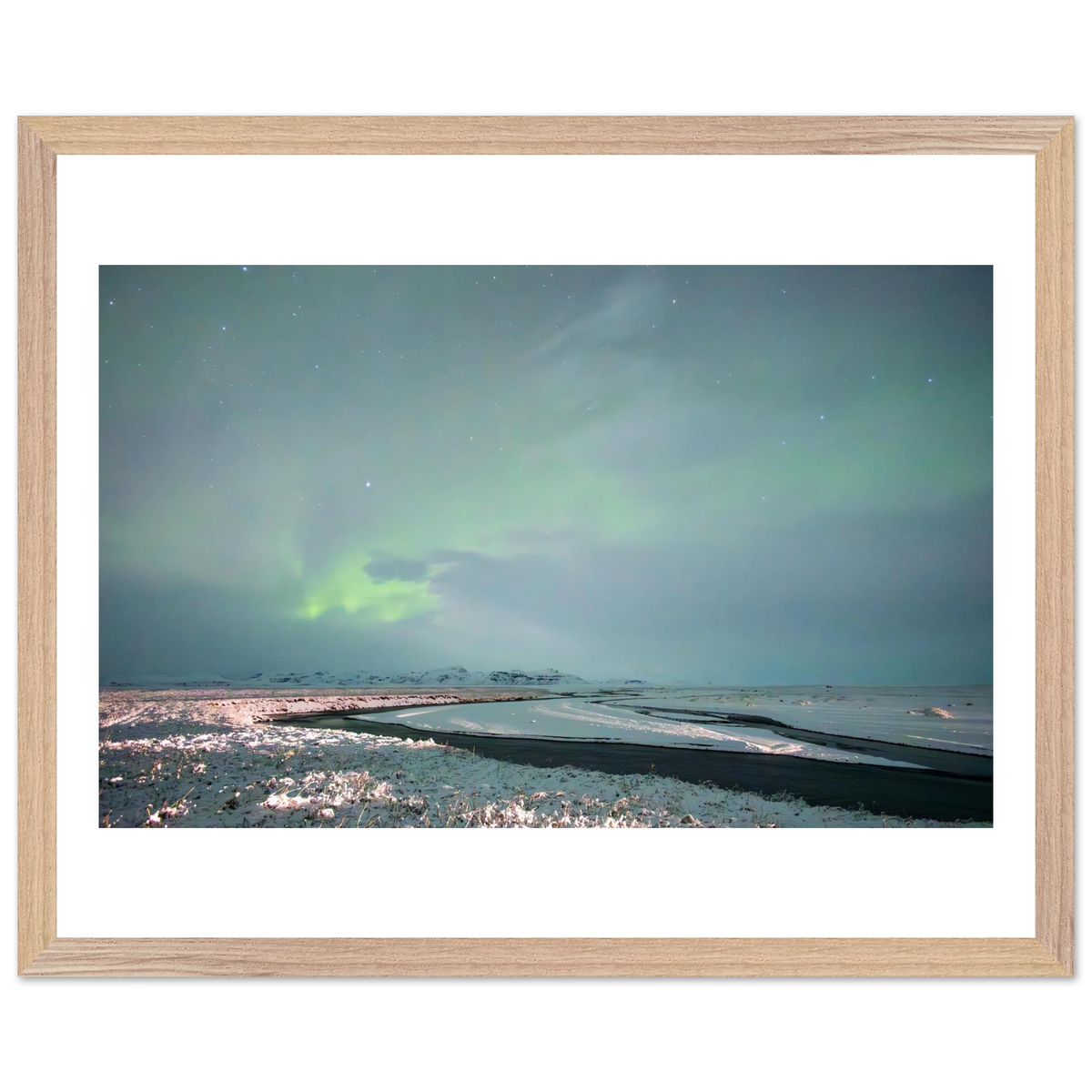 Iceland Northern Lights — Frozen Delta — framed or canvas wall art preview
