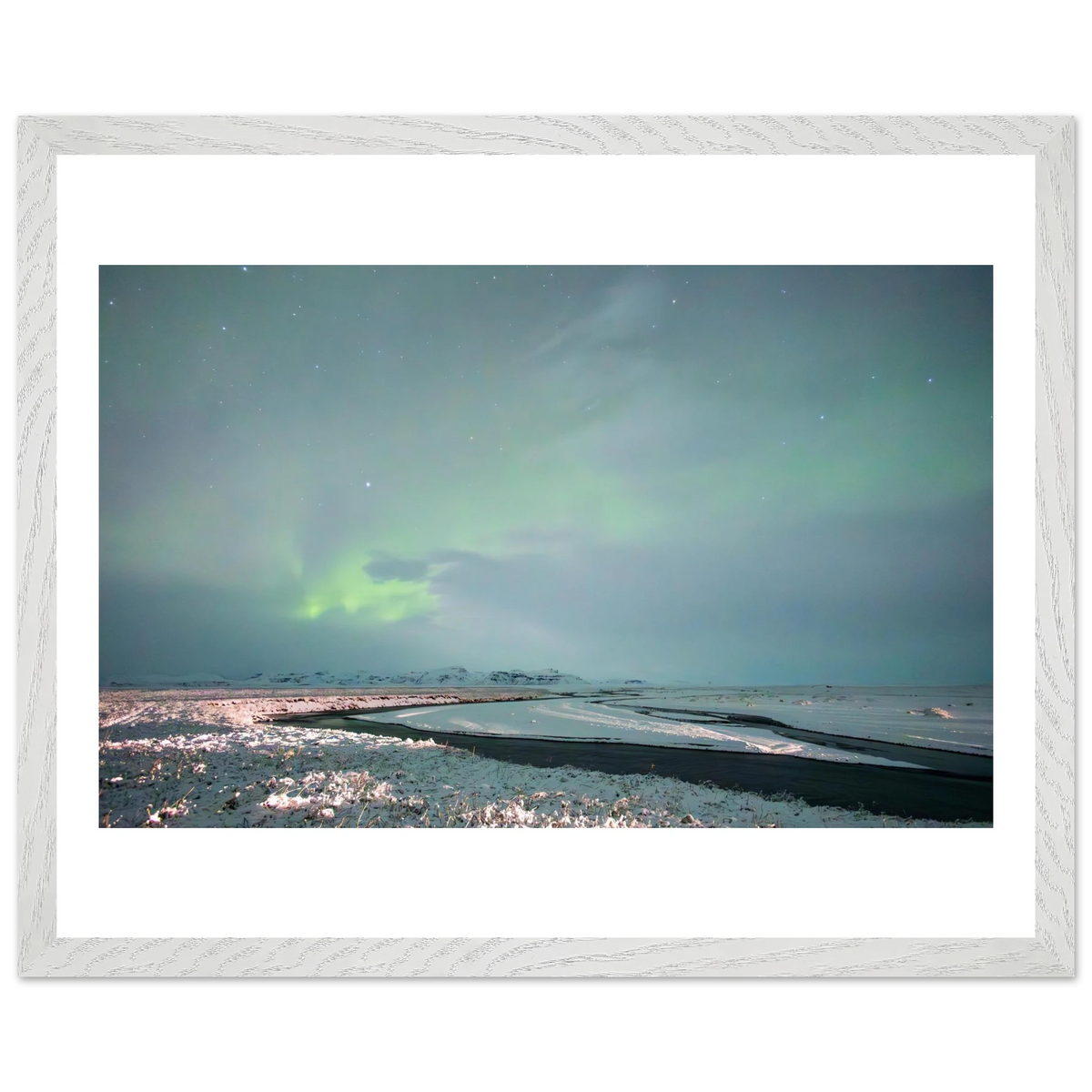 Iceland Northern Lights — Frozen Delta — framed or canvas wall art preview