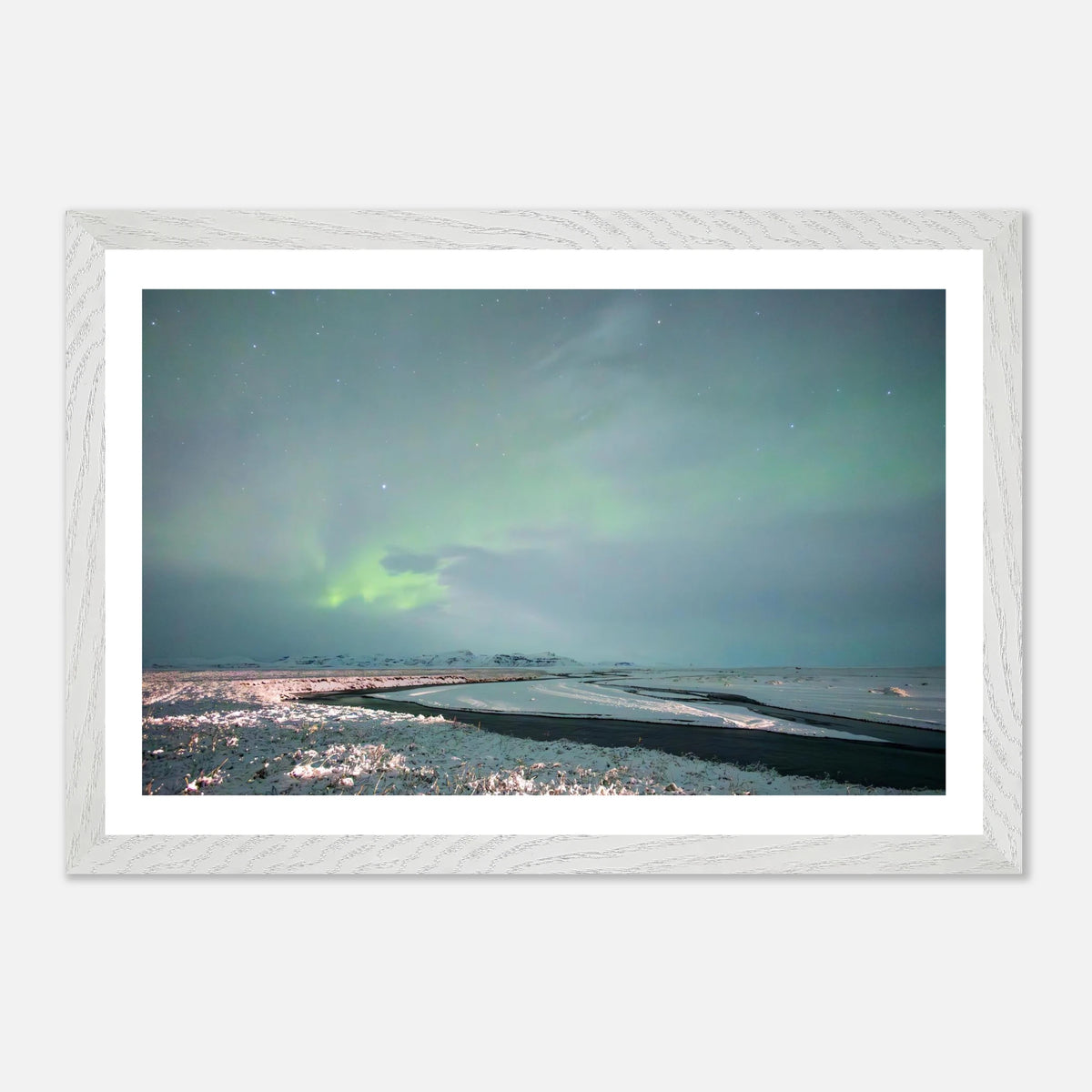 Iceland Northern Lights — Frozen Delta — framed or canvas wall art preview