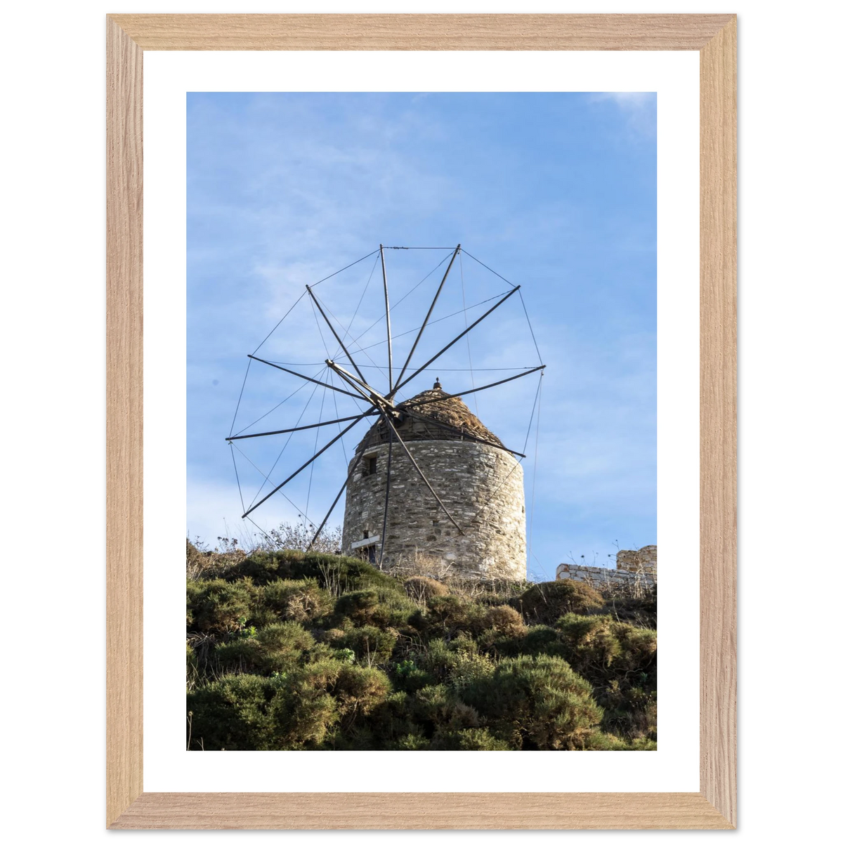 Aegean Windmill — framed or canvas wall art preview
