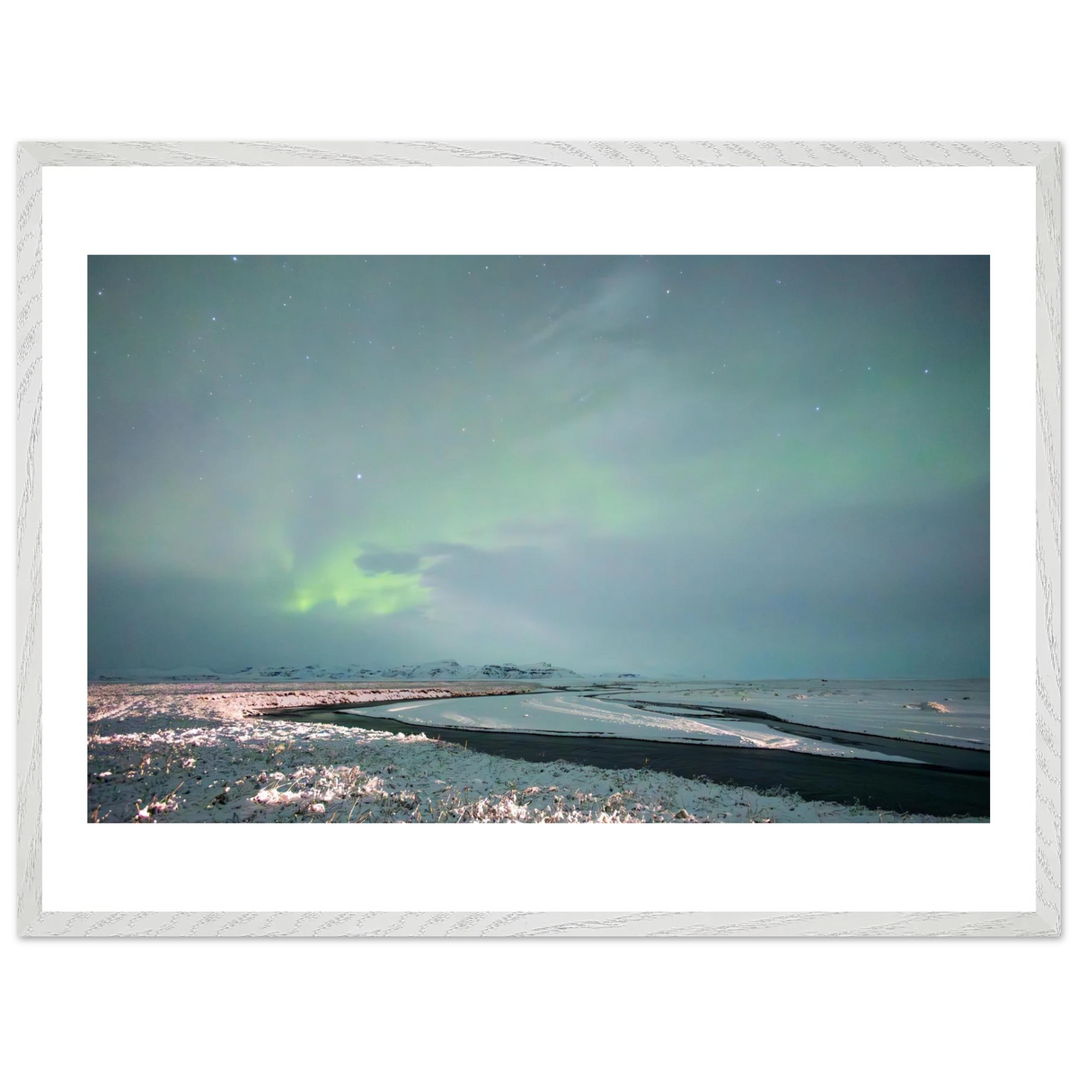Iceland Northern Lights — Frozen Delta — framed or canvas wall art preview