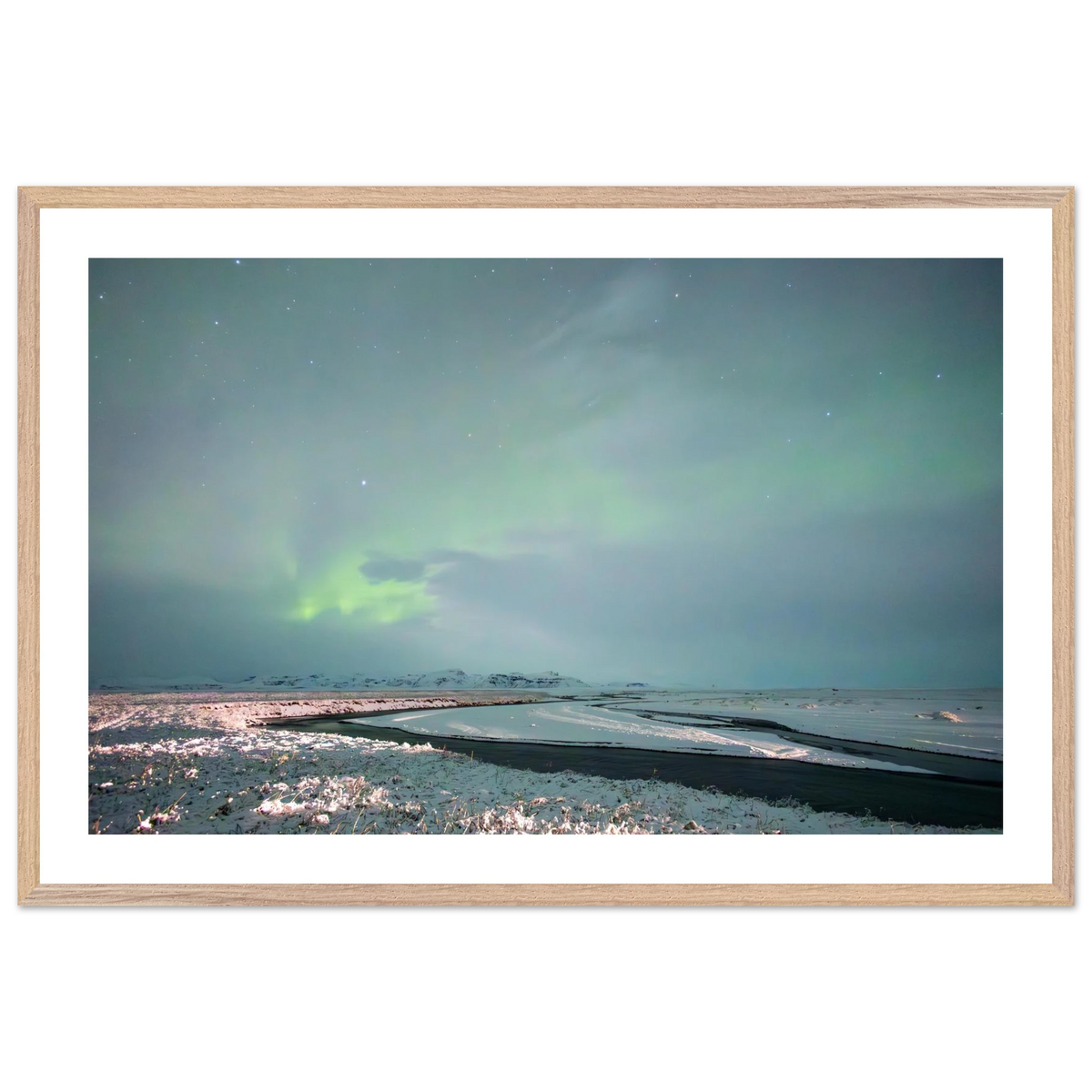 Iceland Northern Lights — Frozen Delta — framed or canvas wall art preview
