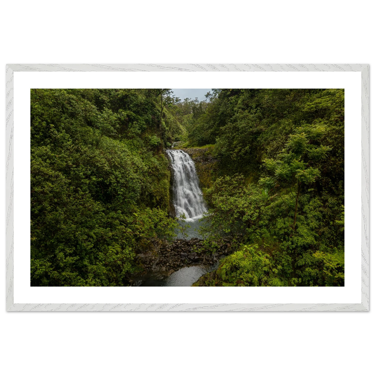 Tropical Falls — Emerald Cascade — framed or canvas wall art preview