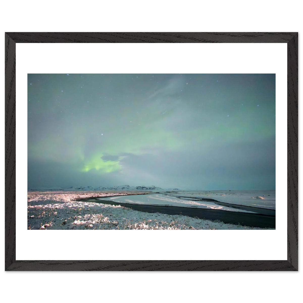 Iceland Northern Lights — Frozen Delta — framed or canvas wall art preview