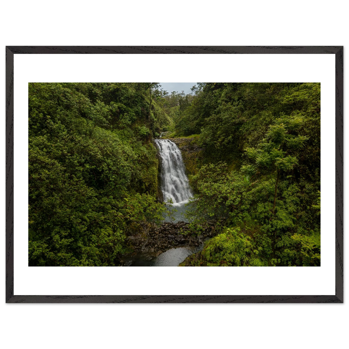 Tropical Falls — Emerald Cascade — framed or canvas wall art preview