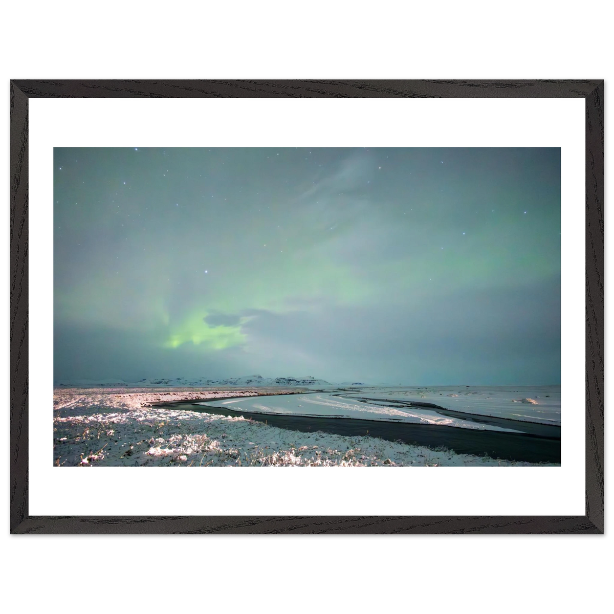 Iceland Northern Lights — Frozen Delta — framed or canvas wall art preview