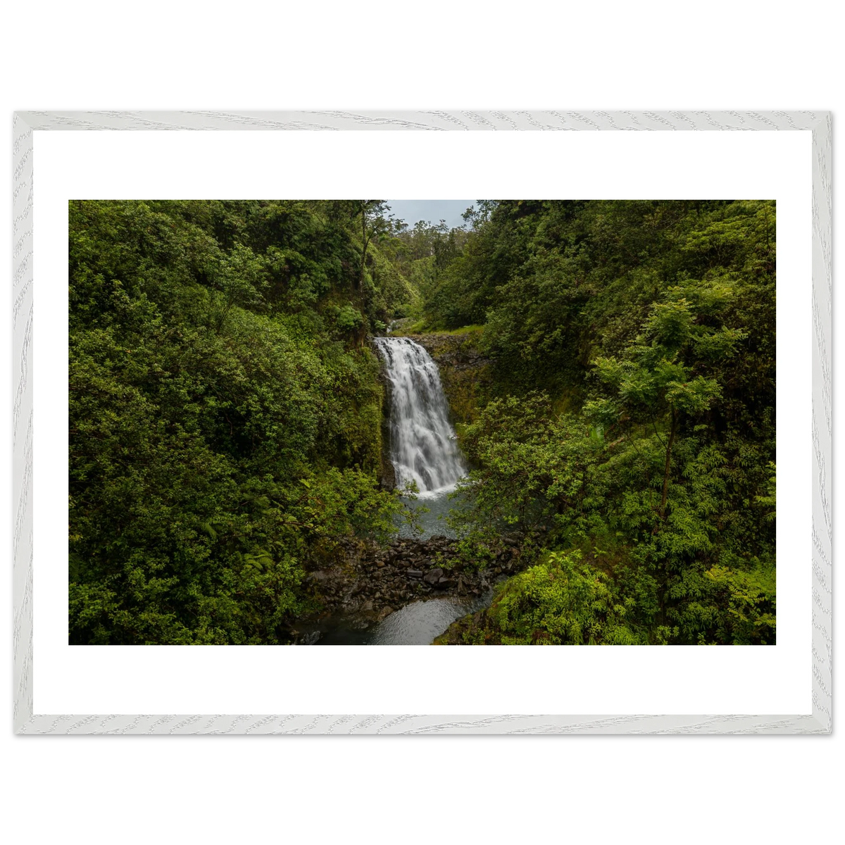 Tropical Falls — Emerald Cascade — framed or canvas wall art preview
