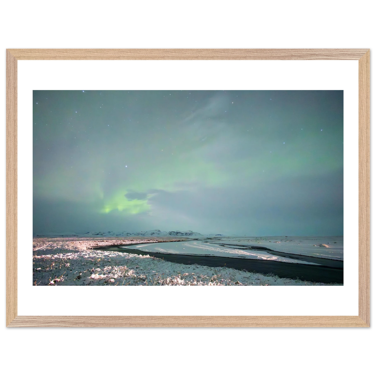 Iceland Northern Lights — Frozen Delta — framed or canvas wall art preview