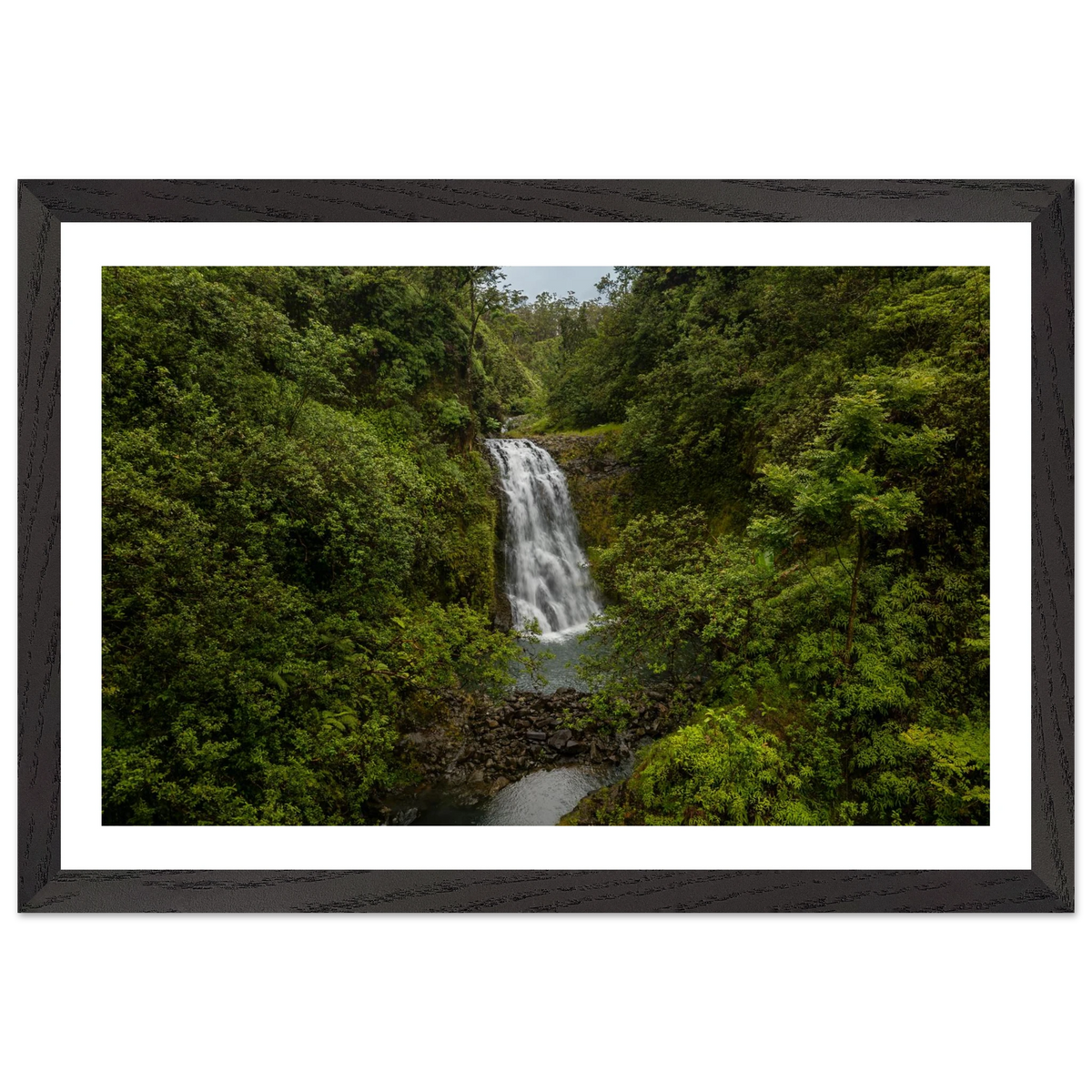 Tropical Falls — Emerald Cascade — framed or canvas wall art preview