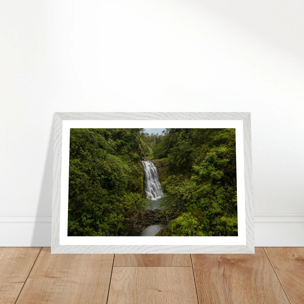 Tropical Falls — Emerald Cascade — framed or canvas wall art preview