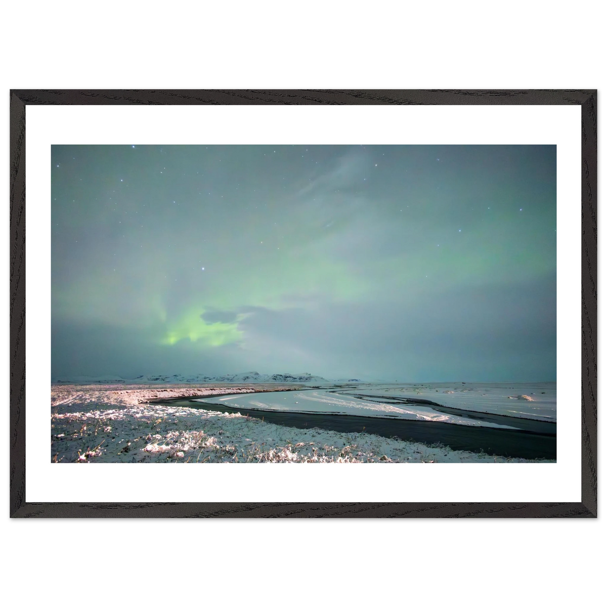 Iceland Northern Lights — Frozen Delta — framed or canvas wall art preview
