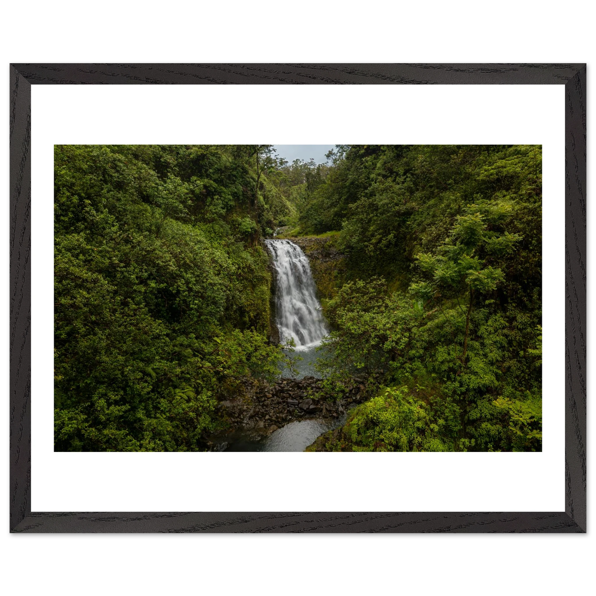 Tropical Falls — Emerald Cascade — framed or canvas wall art preview