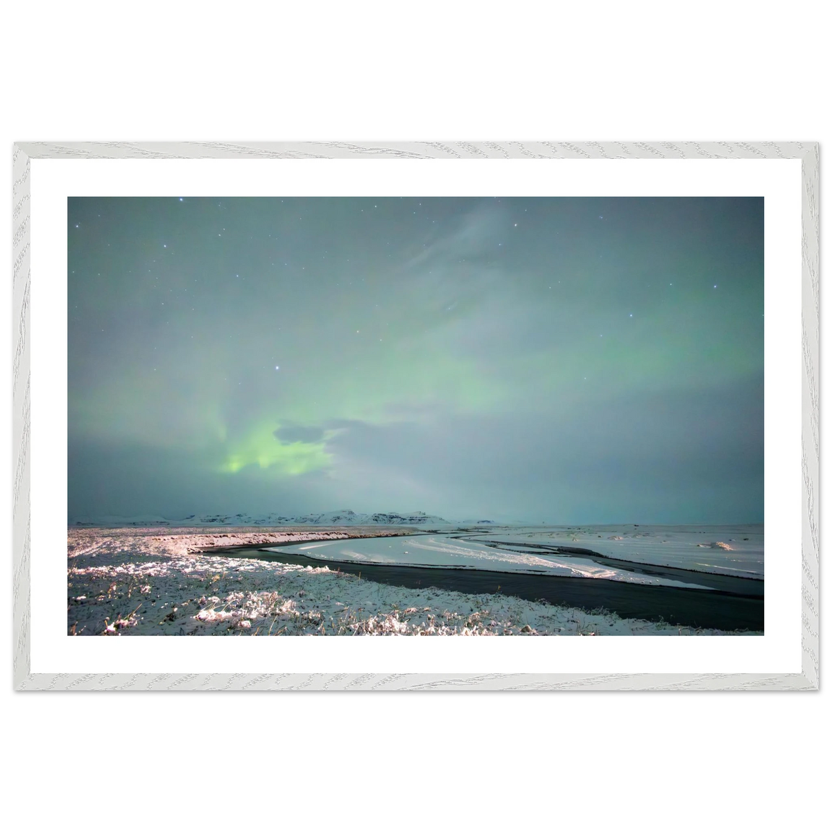 Iceland Northern Lights — Frozen Delta — framed or canvas wall art preview
