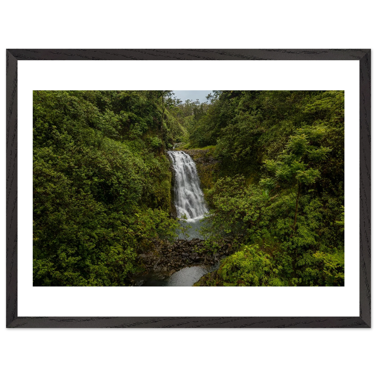 Tropical Falls — Emerald Cascade — framed or canvas wall art preview