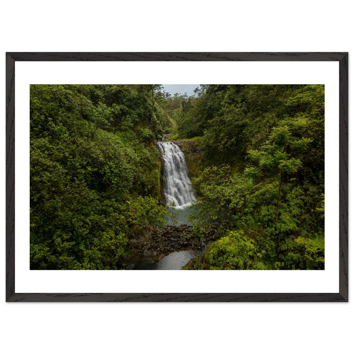 Tropical Falls — Emerald Cascade — framed or canvas wall art preview